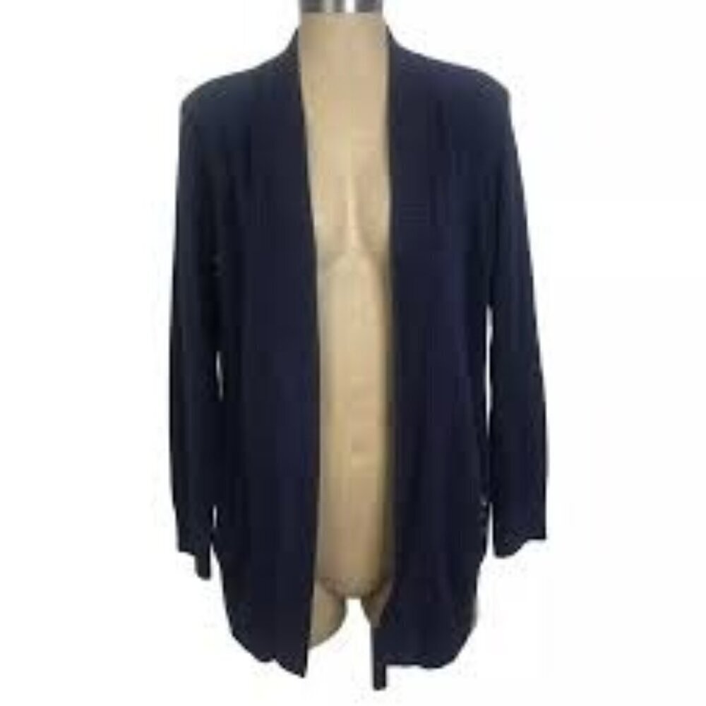 Lilly‎ Pulitzer Cardigan Womens Size Large Micaila Black Metallic Open Front